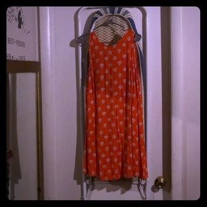 Orange baby doll dress